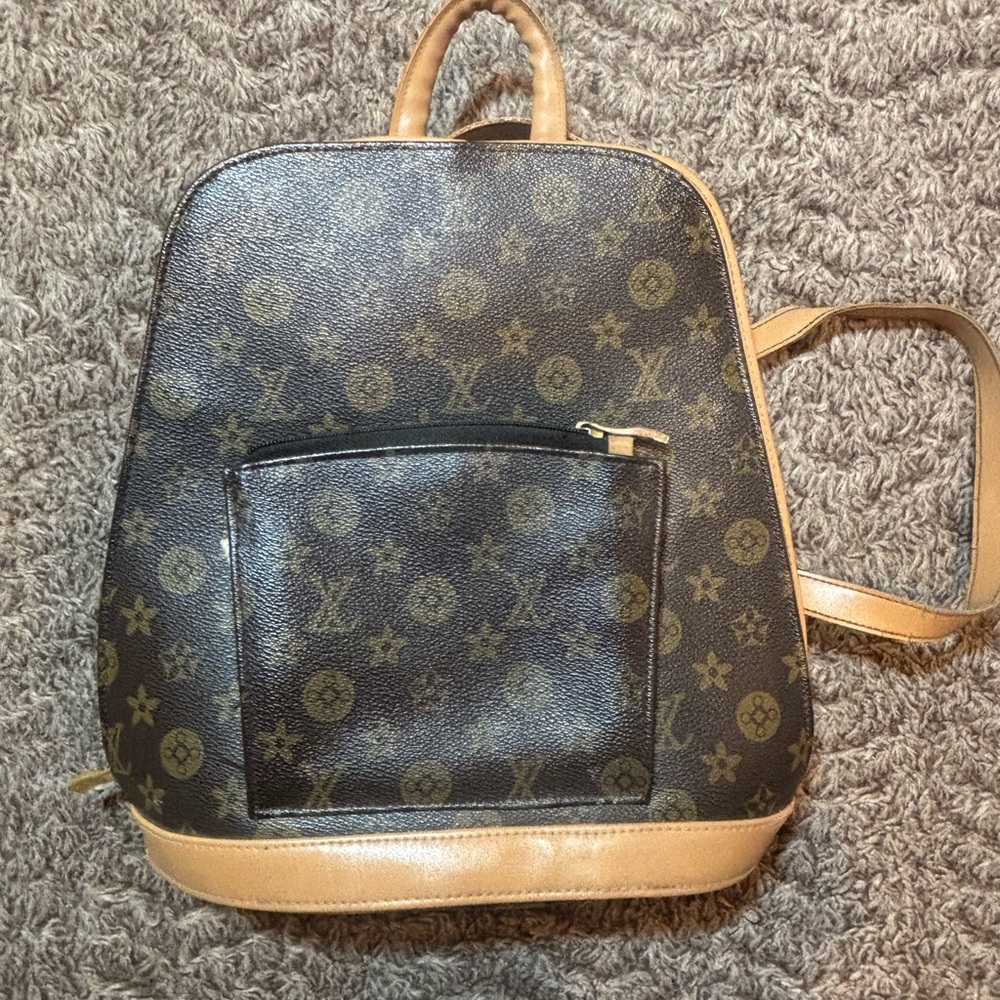 Stylish Brown and Tan Backpack